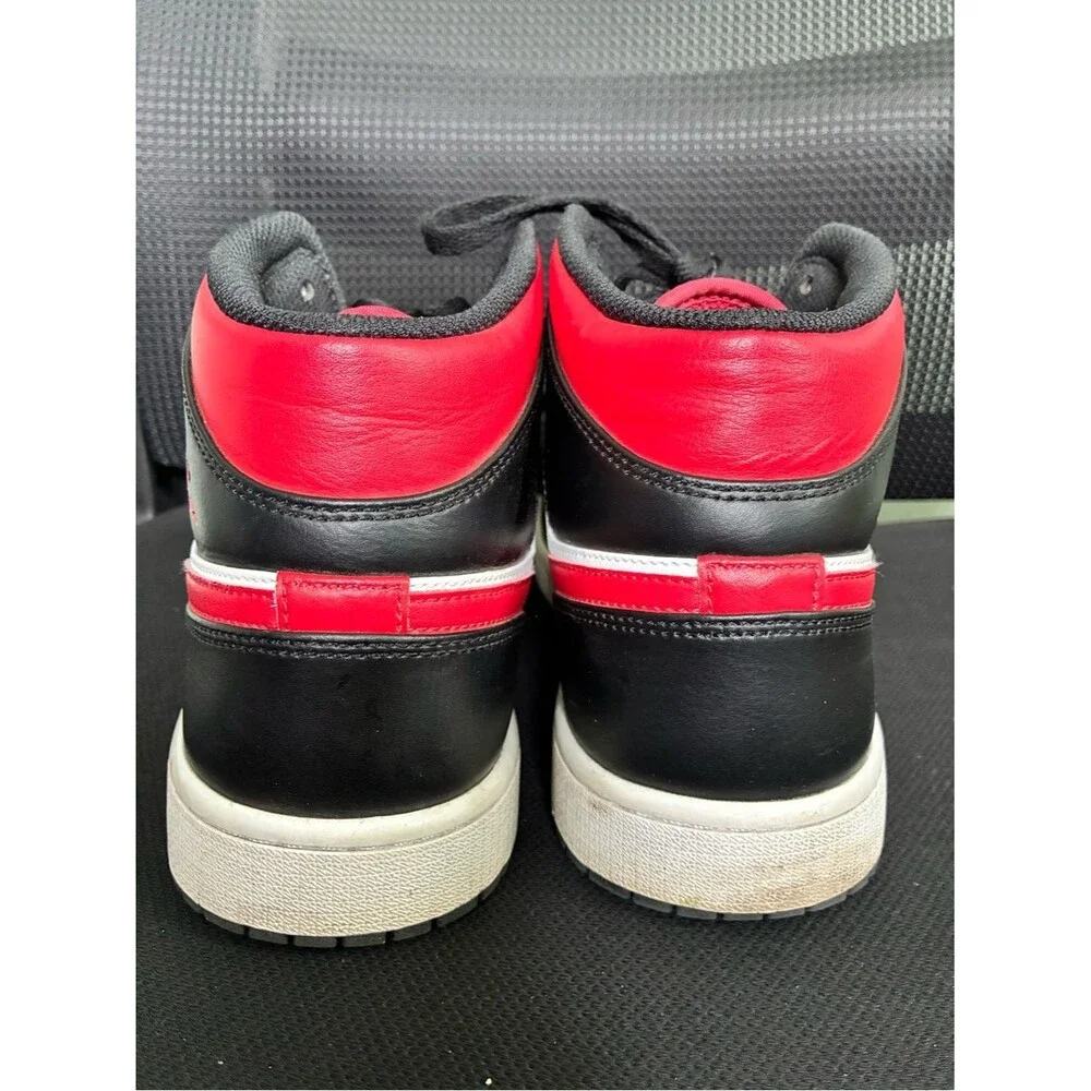 Nike Air Jordan 1 Mid White Bred Toe MENS Sz 12 #554724-079